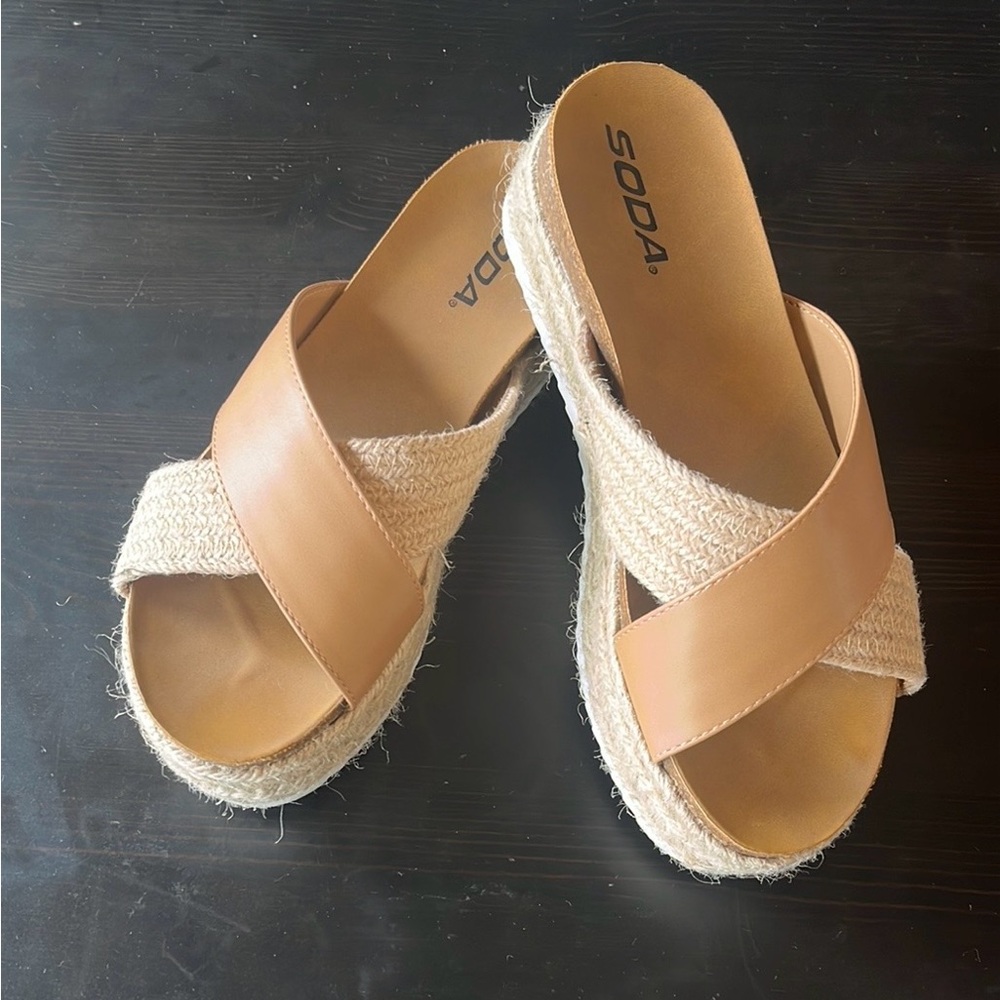 Soda Beige Espadrille Slides